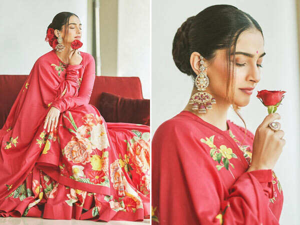 Sonam Kapoor Radiates Festive Glow In A Red Ethnic Look. Pics ...