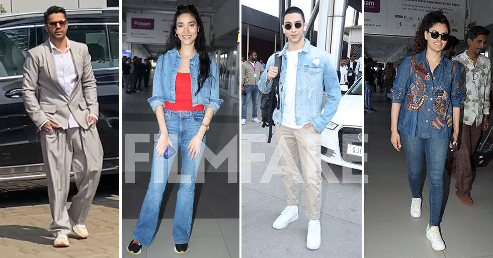 Varun Dhawan, Medha Shankr and others jet off for the 69th Hyundai Filmfare Awards 2024 with Gujarat