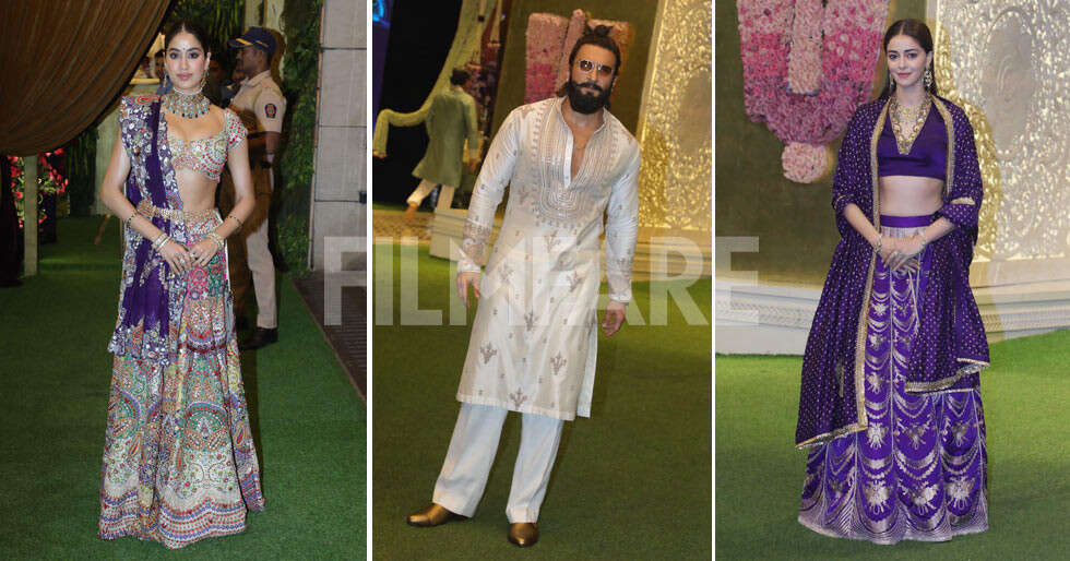 Ranveer Singh, Janhvi Kapoor & more attend Shiv Shakti puja at Antilia