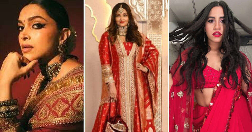 Crimson Couture: Celebrities dazzle in red at Anant-Radhika’s wedding