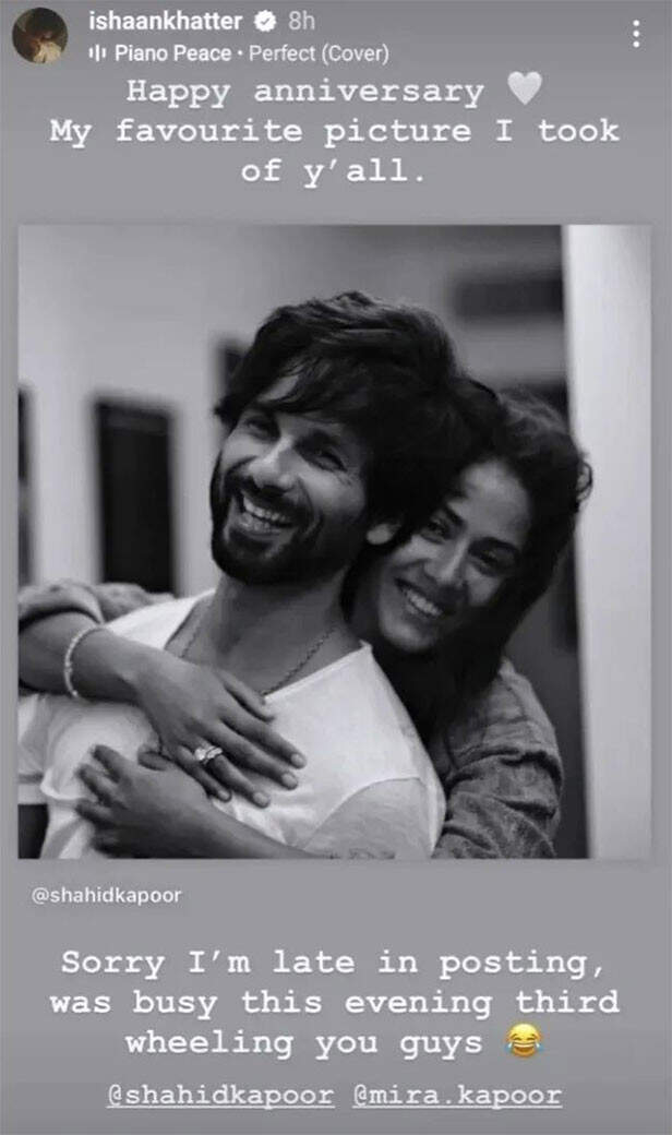 Ishaan Khatter reveals the reason for his late anniversary wish for ...