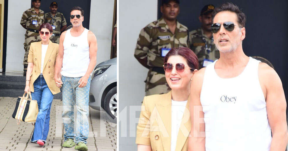 Power couple Akshay Kumar and Twinkle Khanna step out in style