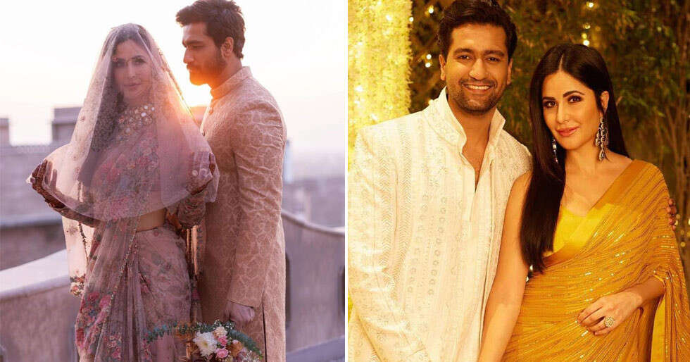 Pictures of Katrina Kaif and Vicky Kaushal in gorgeous ethnic wear