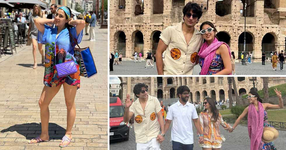 Sara Ali Khan shares pictures with Ibrahim Ali Khan from Rome