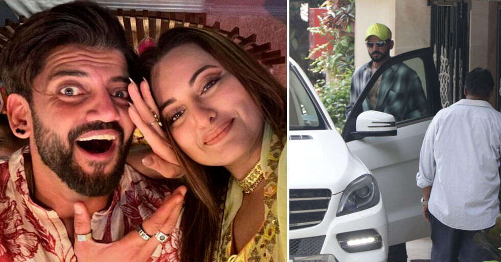 Sonakshi Sinha and Zaheer Iqbal’s first appearances on wedding day today