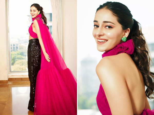 Ananya Panday’s playful new pink and black look is a head-turner. Pics: