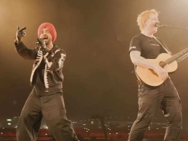 Ed Sheeran and Diljit Dosanjh perform Lover on stage in Mumbai. Watch viral video: | Filmfare.com