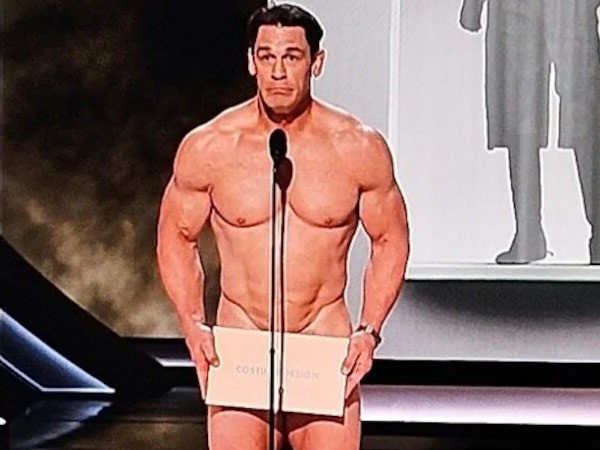 Oscars John Cena Is Nearly Naked As He Presents Best Costume
