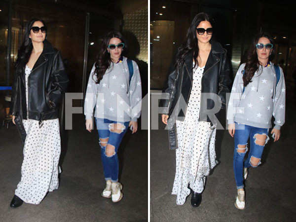 Katrina Kaif returns to Mumbai from Delhi with her sister. Pics: