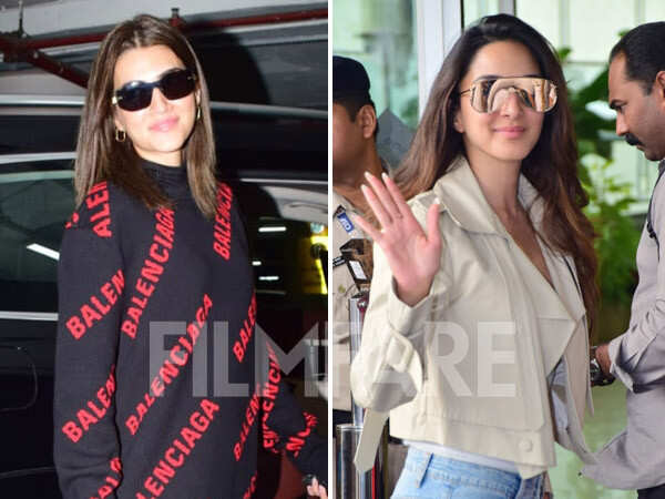 In Pics: Kiara Advani and Kriti Sanon clicked at the airport | Filmfare.com