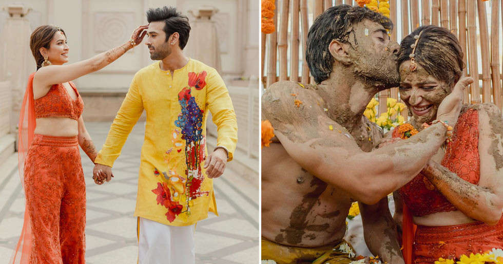 In Pics: Kriti Kharbanda and Pulkit Samrat share pictures of their unconventional Haldi - Crime Today News