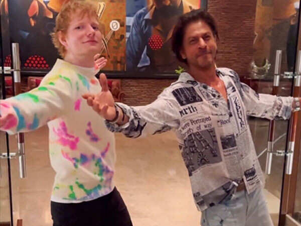 Ed Sheeran and Shah Rukh Khan ace the latter's signature step as