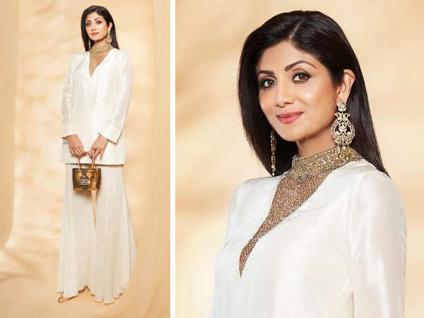 Baba Siddique Iftaar Party: Shilpa Shetty stunned in an all-white ensemble
