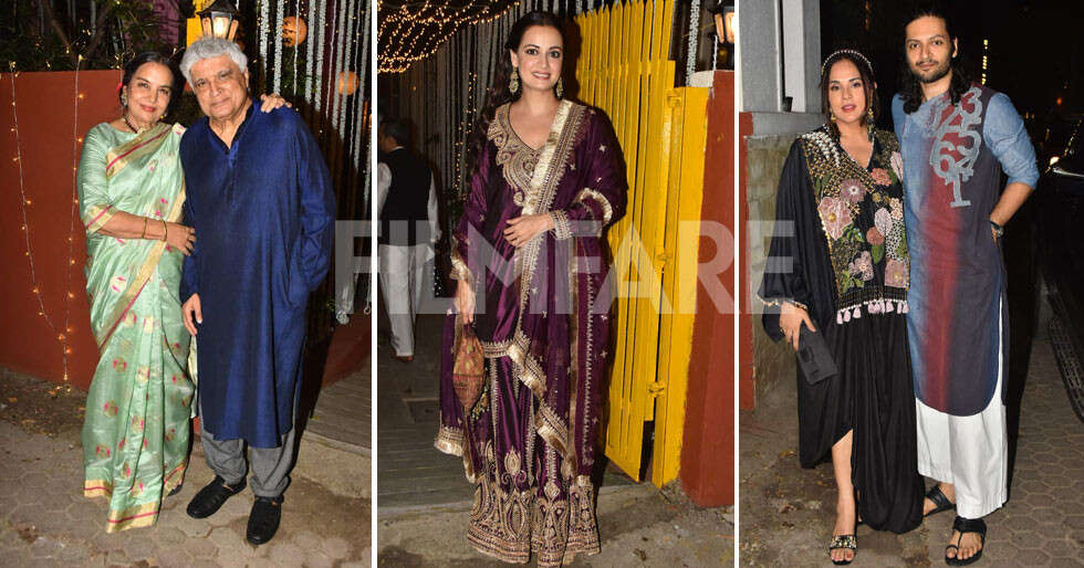 PHOTOS: Shabana Azmi and Javed Akhtar host a grand Diwali bash