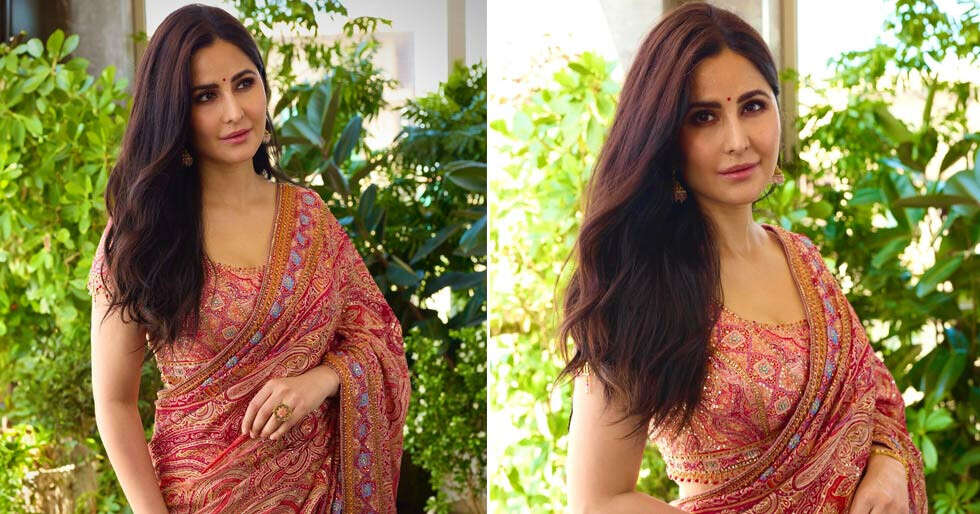 Katrina Kaif dazzles in a stunning saree at Navratri festivities