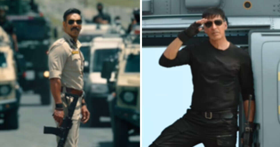 Ajay Devgn & Akshay Kumar unveil title track of Singham Again