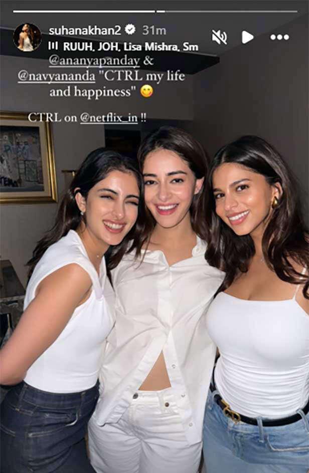 Suhana Khan shares fun pics with BFF Ananya Panday and Navya Nanda