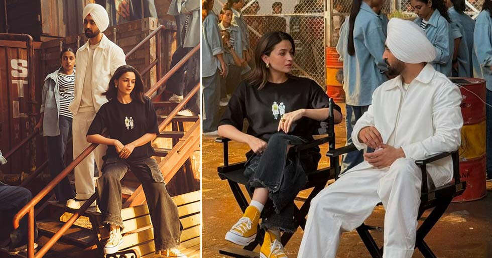 Alia Bhatt And Diljit Dosanjhs Chal Kudiye BTS pics create buzz online