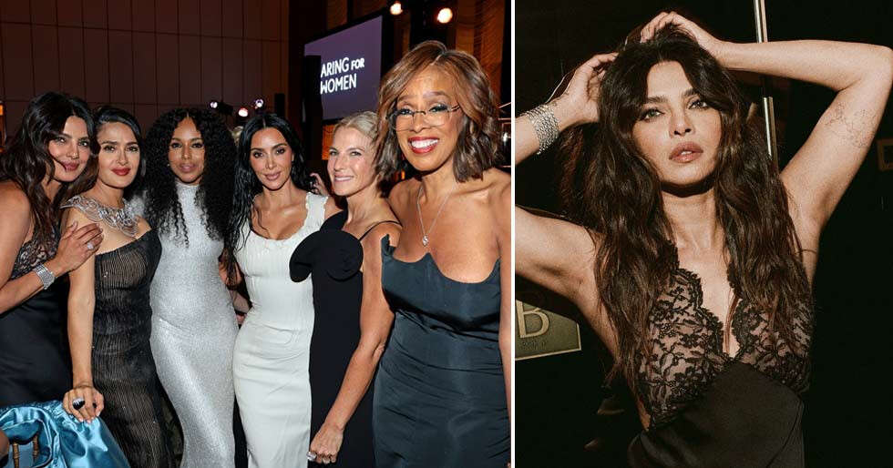 Pics: Priyanka Chopra Jonas stuns in black, poses with Salma Hayek & more