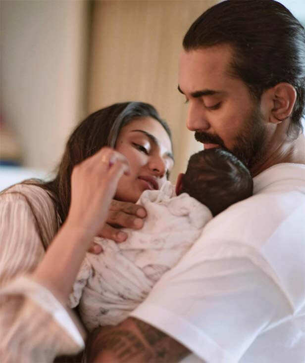 Actress Athiya Shetty And Cricketer KL Rahul with their Newborn Daughter