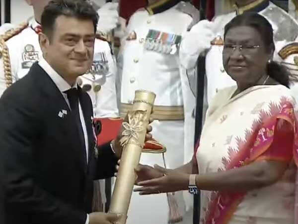Ajith Kumar Honoured With Padma Bhushan For Distinguished Service To Art