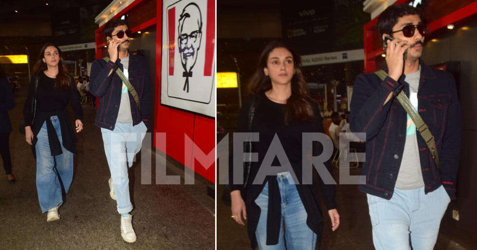 Photos: Aditi Rao Hydari and Siddharth Make a Stylish Appearance