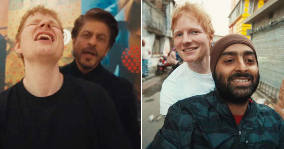 Ed Sheeran Sings With Shah Rukh Khan, Rides Scooter With Arijit Singh ...