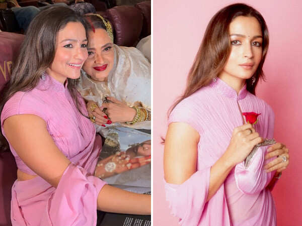 Alia Bhatt Shares Heartfelt Clicks With Rekha From Umrao Jaan's Re
