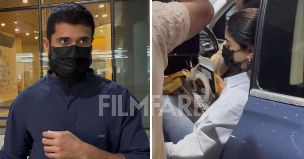 写真：Vijay DeverakondaとRashmikaMandannaが同じ車で空港からズームオフ