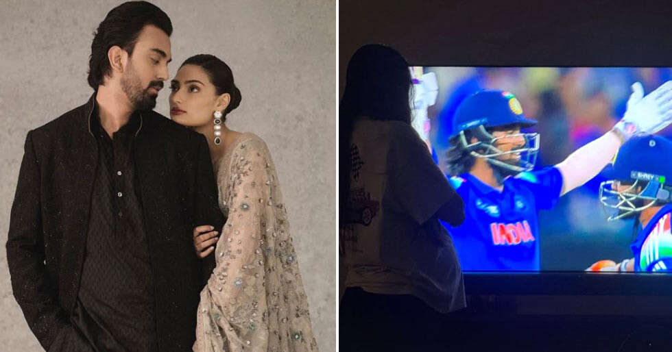 Mom-to-be Athiya Shetty cheers for KL Rahul during ICC Champions Trophy ...