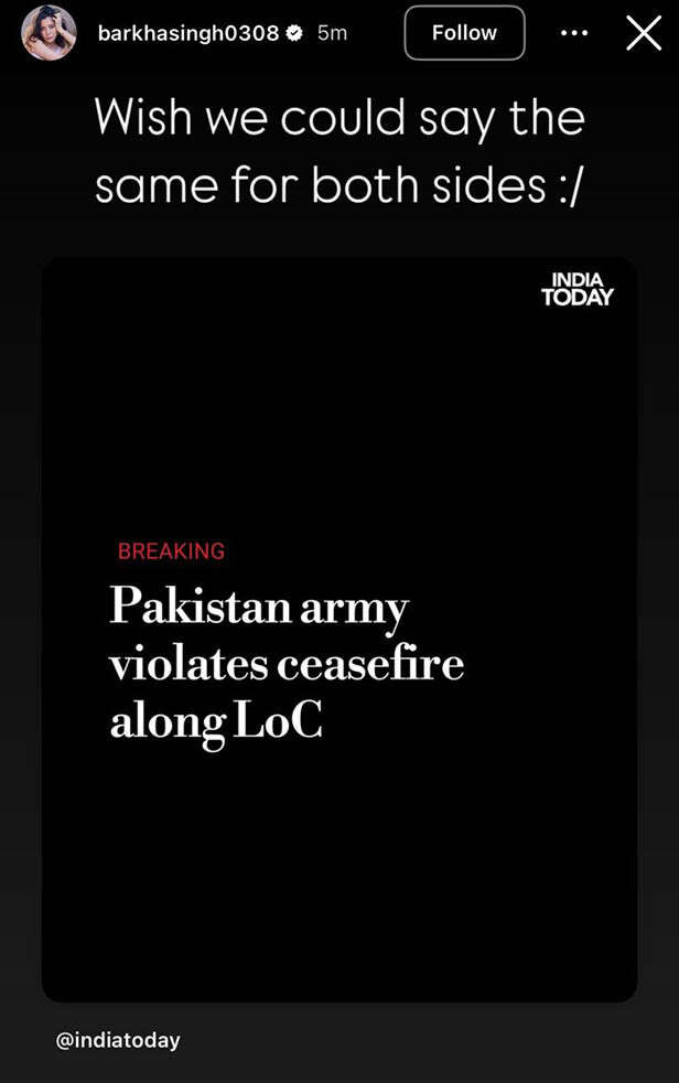 Pakistan For Ceasefire Violation: Barkha Singh