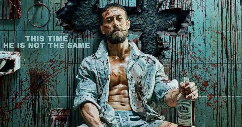 Baaghi 4 movie poster featuring Tiger Shroff and Harnaaz Sandhu