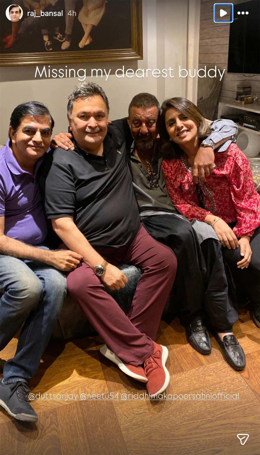 Neetu and Riddhima Kapoor take to their social media to pay a heartfelt,