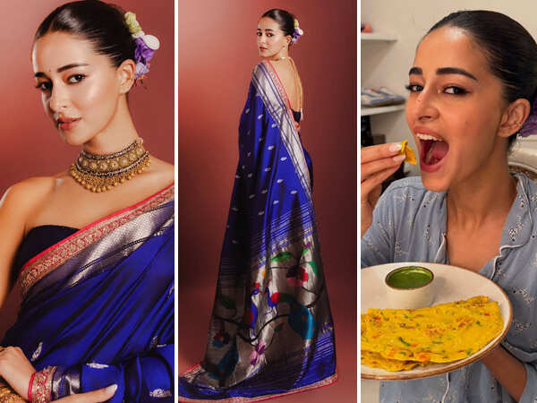 অনন্যা পান্ডে পৈথানি শাড়িতে স্তব্ধ হয়েছেন যখন তিনি পুরষ্কার মারাঠি 2026 থেকে ঝলক শেয়ার করছেন।