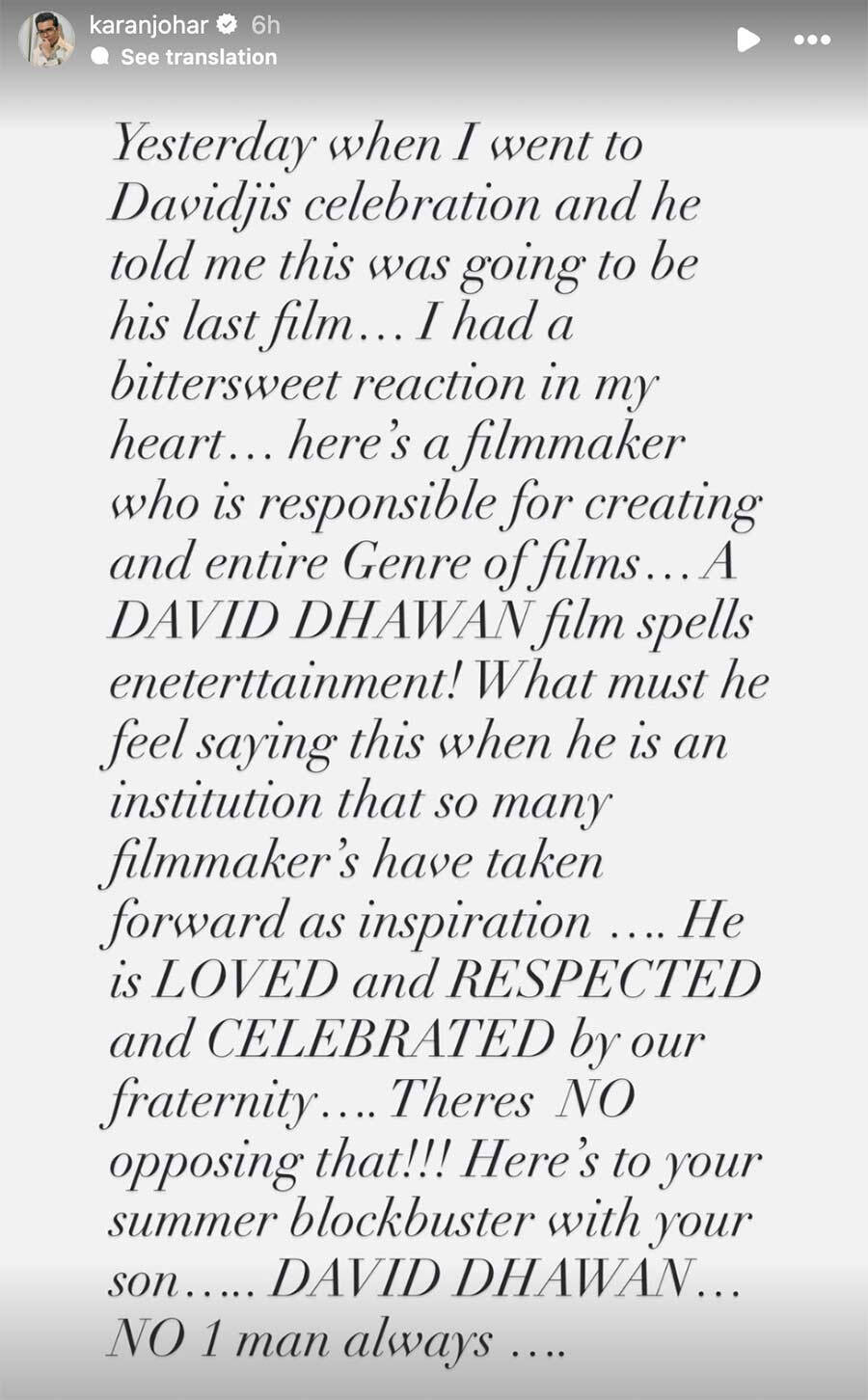 Karan Johar David Dhawan