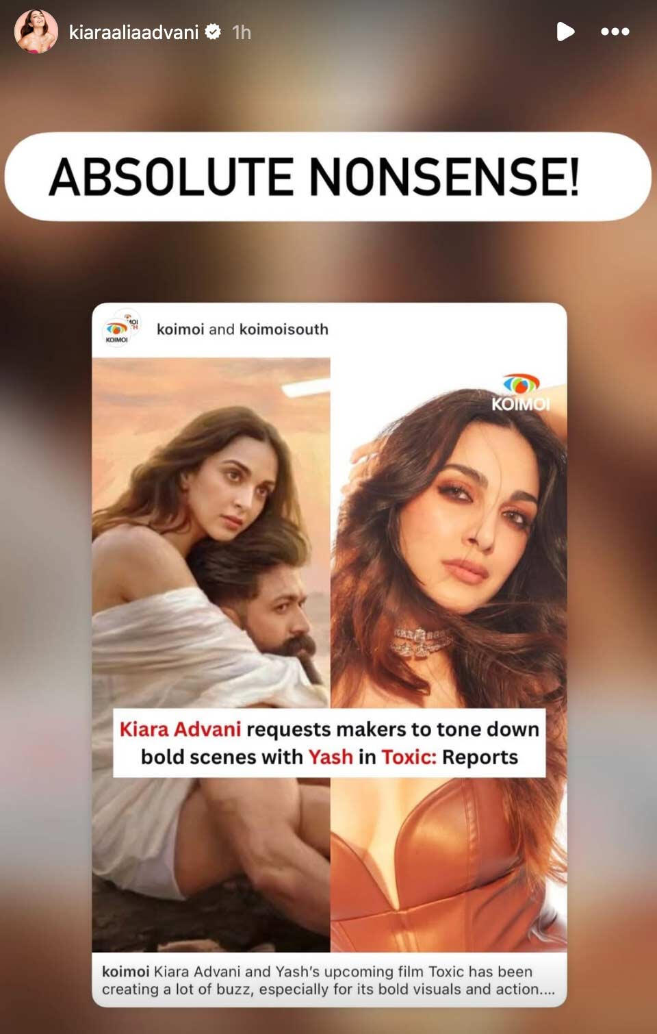 Kiara Advani on Toxic