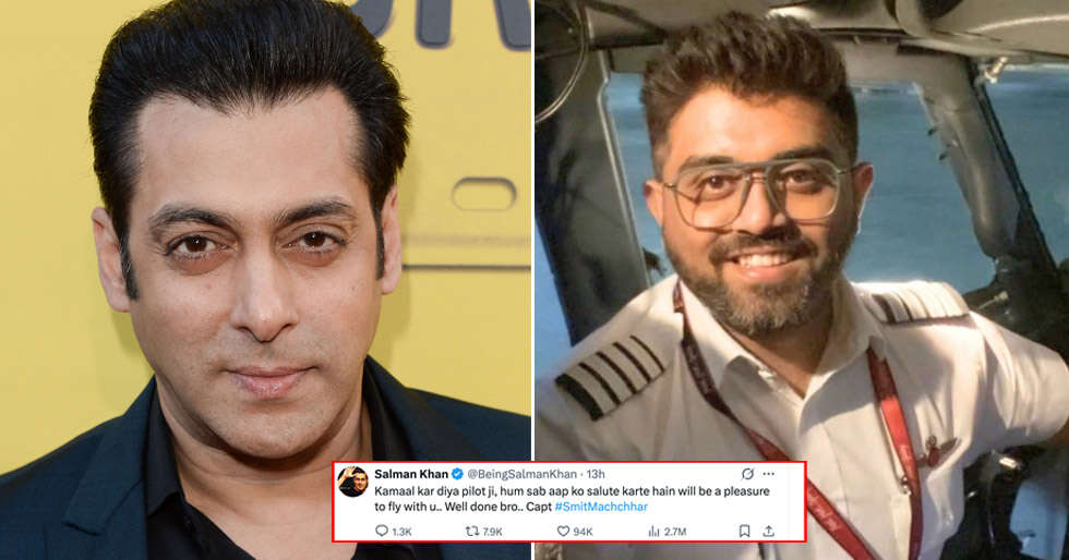 Salman Khan Lauds Pilot Smit Machchhar; Says “Kamaal Kar Diya Pilot Ji” Salman Khan Lauds Pilot Smit Machchhar; Says “Kamaal Kar Diya Pilot Ji”