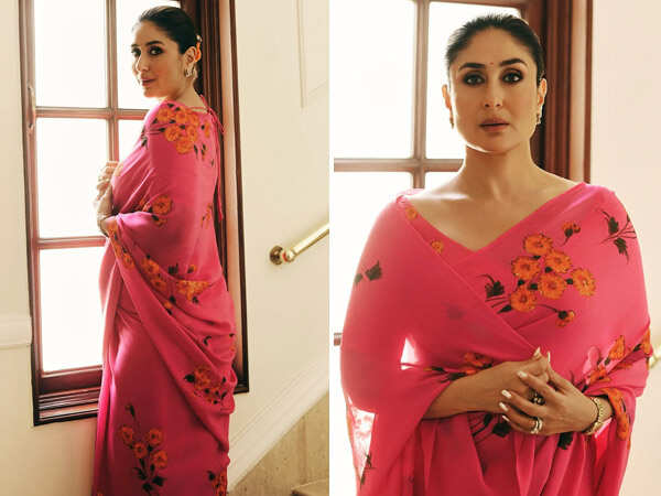 ছবি — কারিনা কাপুর খান দায়ারার ইভেন্টে একটি গোলাপী শাড়িতে ফুলের কমনীয়তা পরিবেশন করলেন।
