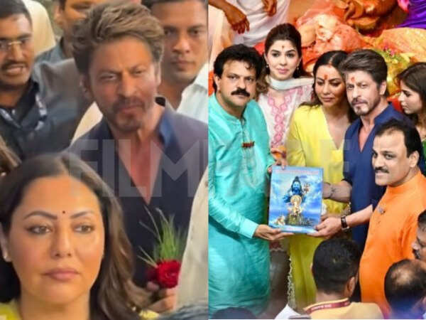 ফটো — শাহরুখ খান গৌরী খান এবং সুহানা খানের সাথে লালবাগ রাজা পরিদর্শন করলেন।