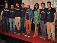 Cast and crew of Fukrey at the films trailer launch