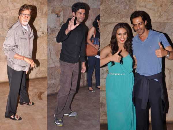 Big B, Farhan Watch D-Day | Filmfare.com