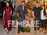 Sonam Kapoor, Sunny Deol and Bobby Deol clicked at an art show together.