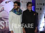 Amitabh and Abhishek Bachchan watch Rustom with Akshay Kumar