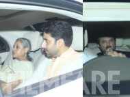 Abhishek Bachchan, Jaya Bachchan and Anil Kapoor at Sikander Kher's wedding