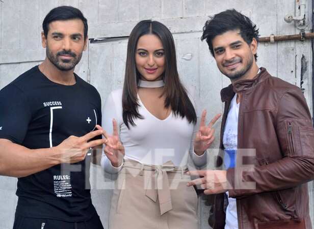 Sonakshi Sinha, John Abraham and Tahir Raj Bhasin promote Force 2