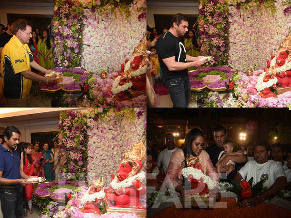 Salman Khan, Iulia Vantur, Jacqueline Fernandez gather at Sohail Khan's  house for Ganesh visarjan. See pics | Bollywood - Hindustan Times
