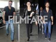Sanjay Dutt, Tiger Shroff, Tamannaah Bhatia and Evelyn Sharma spotted at the airport