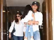 Akshay Kumar with wife Twinkle Khanna and daughter Nitara chill on Sunday
