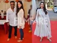 Katrina Kaif and Aditi Rao Hydari spotted at Anurag Basu’s Saraswati Puja do