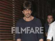 Shah Rukh Khan and Aanand L Rai snapped by the paparazzi outside a restaurant